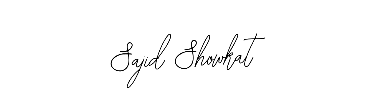 How to make Sajid Showkat name signature. Use Bearetta-2O07w style for creating short signs online. This is the latest handwritten sign. Sajid Showkat signature style 12 images and pictures png