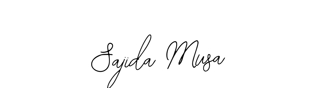 How to make Sajida Musa name signature. Use Bearetta-2O07w style for creating short signs online. This is the latest handwritten sign. Sajida Musa signature style 12 images and pictures png