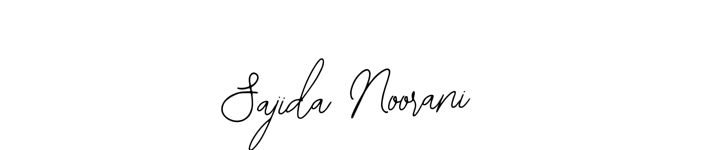 You should practise on your own different ways (Bearetta-2O07w) to write your name (Sajida Noorani) in signature. don't let someone else do it for you. Sajida Noorani signature style 12 images and pictures png