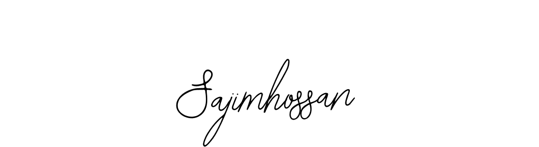 The best way (Bearetta-2O07w) to make a short signature is to pick only two or three words in your name. The name Sajimhossan include a total of six letters. For converting this name. Sajimhossan signature style 12 images and pictures png