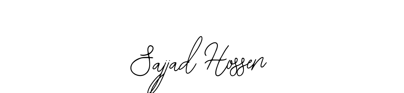 The best way (Bearetta-2O07w) to make a short signature is to pick only two or three words in your name. The name Sajjad Hossen include a total of six letters. For converting this name. Sajjad Hossen signature style 12 images and pictures png