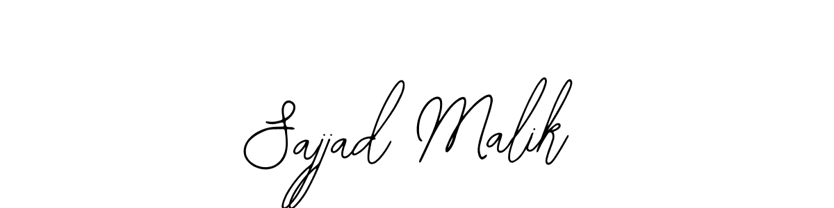 How to make Sajjad Malik name signature. Use Bearetta-2O07w style for creating short signs online. This is the latest handwritten sign. Sajjad Malik signature style 12 images and pictures png