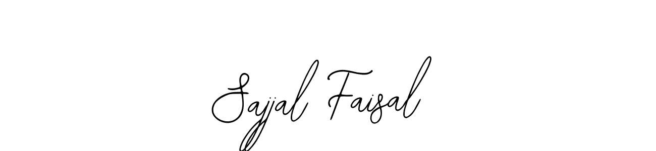 You should practise on your own different ways (Bearetta-2O07w) to write your name (Sajjal Faisal) in signature. don't let someone else do it for you. Sajjal Faisal signature style 12 images and pictures png