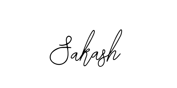 Use a signature maker to create a handwritten signature online. With this signature software, you can design (Bearetta-2O07w) your own signature for name Sakash. Sakash signature style 12 images and pictures png