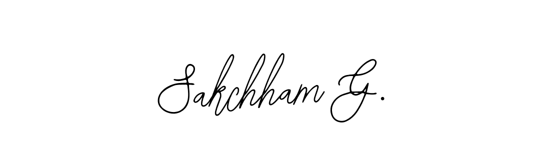 if you are searching for the best signature style for your name Sakchham G.. so please give up your signature search. here we have designed multiple signature styles  using Bearetta-2O07w. Sakchham G. signature style 12 images and pictures png