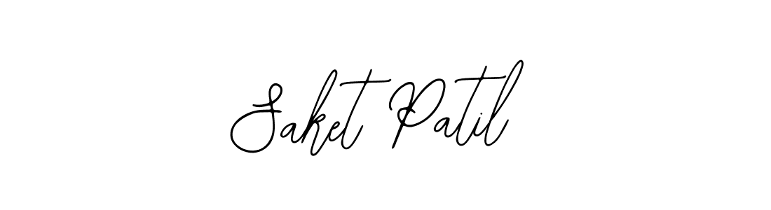 How to make Saket Patil name signature. Use Bearetta-2O07w style for creating short signs online. This is the latest handwritten sign. Saket Patil signature style 12 images and pictures png