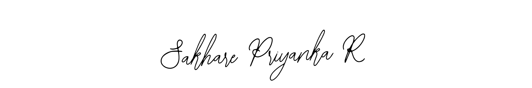 You should practise on your own different ways (Bearetta-2O07w) to write your name (Sakhare Priyanka R) in signature. don't let someone else do it for you. Sakhare Priyanka R signature style 12 images and pictures png