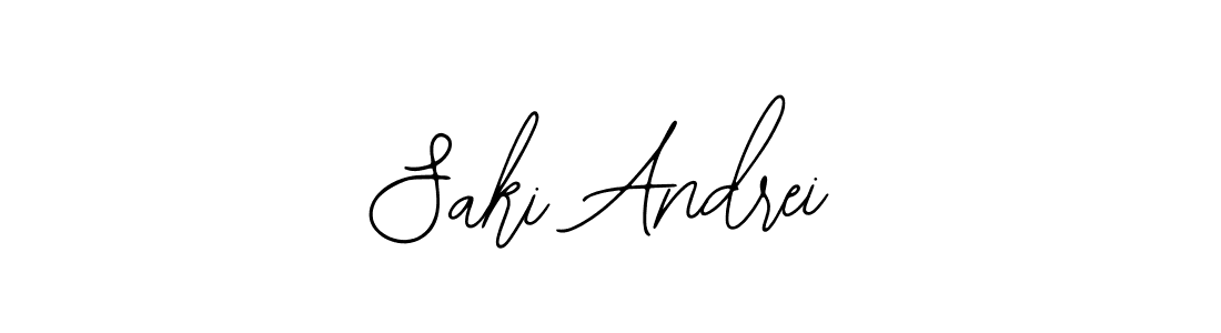 You should practise on your own different ways (Bearetta-2O07w) to write your name (Saki Andrei) in signature. don't let someone else do it for you. Saki Andrei signature style 12 images and pictures png