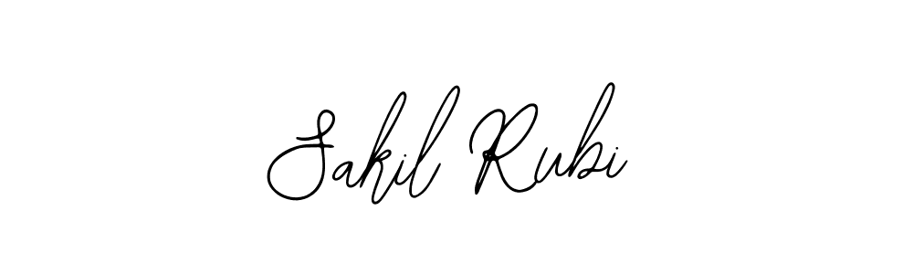 You should practise on your own different ways (Bearetta-2O07w) to write your name (Sakil Rubi) in signature. don't let someone else do it for you. Sakil Rubi signature style 12 images and pictures png