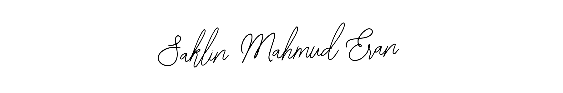 Use a signature maker to create a handwritten signature online. With this signature software, you can design (Bearetta-2O07w) your own signature for name Saklin Mahmud Eran. Saklin Mahmud Eran signature style 12 images and pictures png