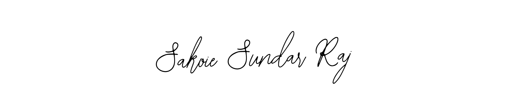How to make Sakoie Sundar Raj name signature. Use Bearetta-2O07w style for creating short signs online. This is the latest handwritten sign. Sakoie Sundar Raj signature style 12 images and pictures png