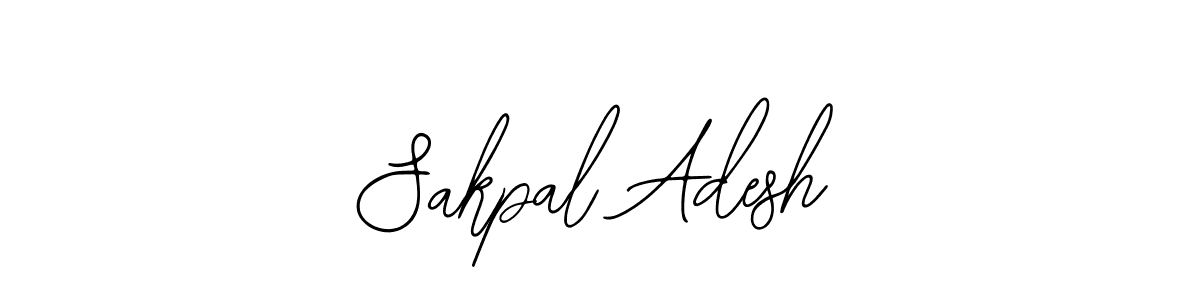 Bearetta-2O07w is a professional signature style that is perfect for those who want to add a touch of class to their signature. It is also a great choice for those who want to make their signature more unique. Get Sakpal Adesh name to fancy signature for free. Sakpal Adesh signature style 12 images and pictures png