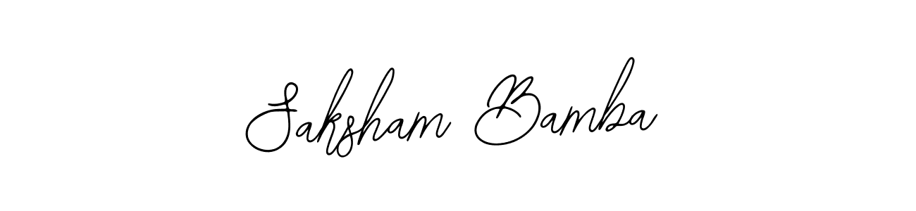 if you are searching for the best signature style for your name Saksham Bamba. so please give up your signature search. here we have designed multiple signature styles  using Bearetta-2O07w. Saksham Bamba signature style 12 images and pictures png