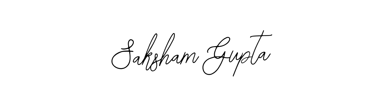 How to make Saksham Gupta name signature. Use Bearetta-2O07w style for creating short signs online. This is the latest handwritten sign. Saksham Gupta signature style 12 images and pictures png