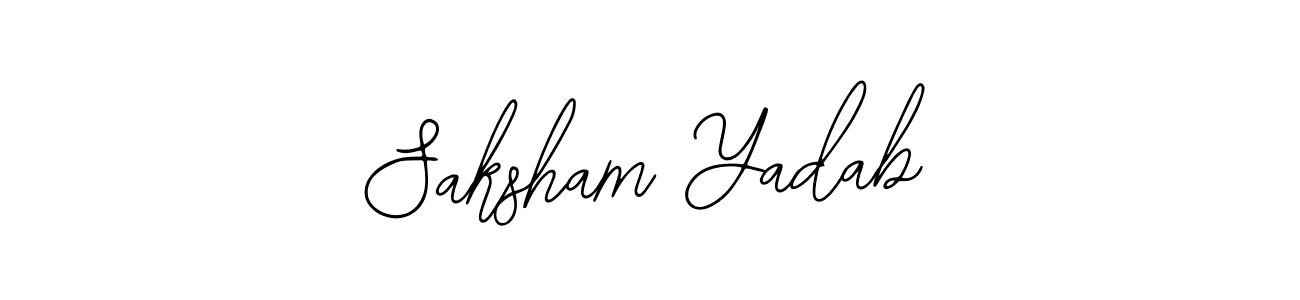 You should practise on your own different ways (Bearetta-2O07w) to write your name (Saksham Yadab) in signature. don't let someone else do it for you. Saksham Yadab signature style 12 images and pictures png