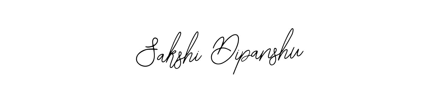 How to make Sakshi Dipanshu name signature. Use Bearetta-2O07w style for creating short signs online. This is the latest handwritten sign. Sakshi Dipanshu signature style 12 images and pictures png