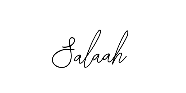 Design your own signature with our free online signature maker. With this signature software, you can create a handwritten (Bearetta-2O07w) signature for name Salaah. Salaah signature style 12 images and pictures png