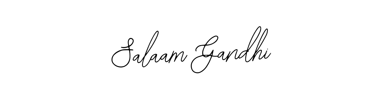 if you are searching for the best signature style for your name Salaam Gandhi. so please give up your signature search. here we have designed multiple signature styles  using Bearetta-2O07w. Salaam Gandhi signature style 12 images and pictures png