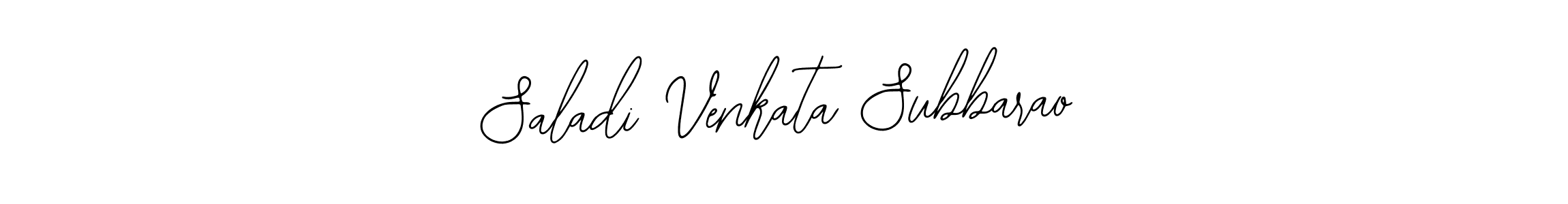 You should practise on your own different ways (Bearetta-2O07w) to write your name (Saladi Venkata Subbarao) in signature. don't let someone else do it for you. Saladi Venkata Subbarao signature style 12 images and pictures png