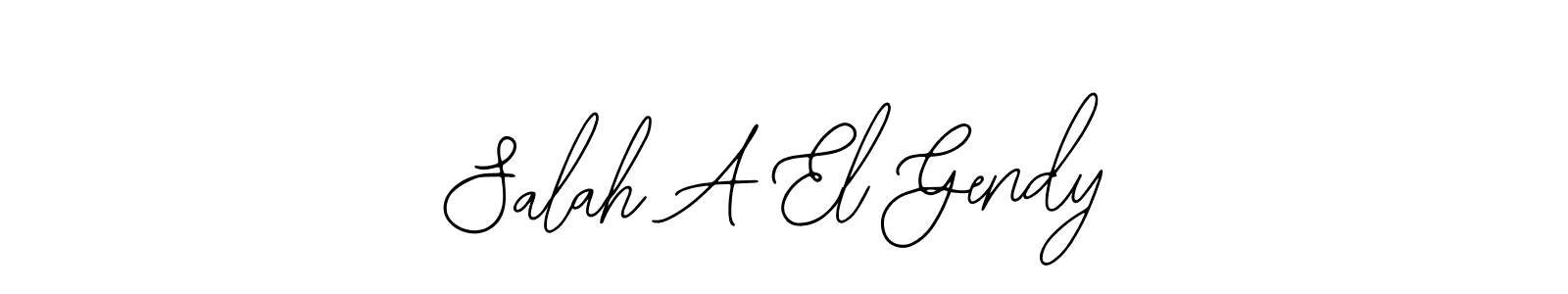 if you are searching for the best signature style for your name Salah A El Gendy. so please give up your signature search. here we have designed multiple signature styles  using Bearetta-2O07w. Salah A El Gendy signature style 12 images and pictures png