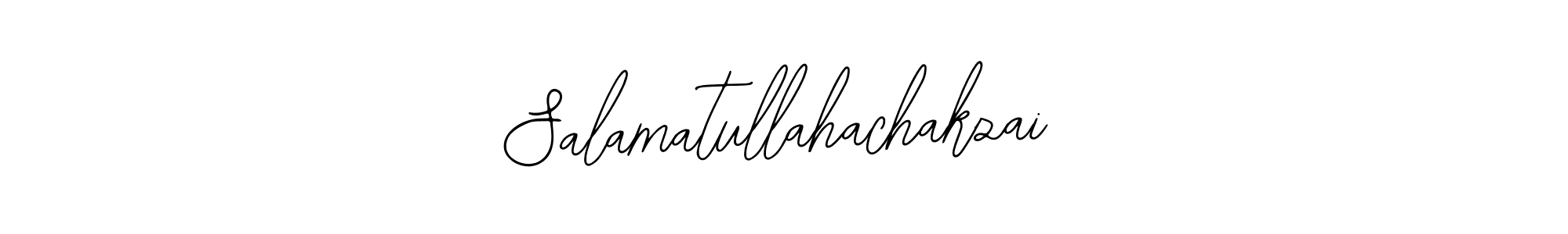 How to make Salamatullahachakzai name signature. Use Bearetta-2O07w style for creating short signs online. This is the latest handwritten sign. Salamatullahachakzai signature style 12 images and pictures png