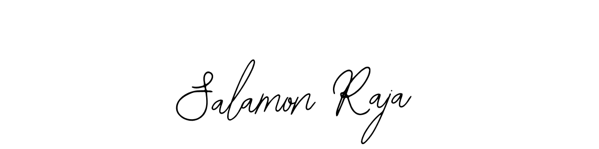 Bearetta-2O07w is a professional signature style that is perfect for those who want to add a touch of class to their signature. It is also a great choice for those who want to make their signature more unique. Get Salamon Raja name to fancy signature for free. Salamon Raja signature style 12 images and pictures png