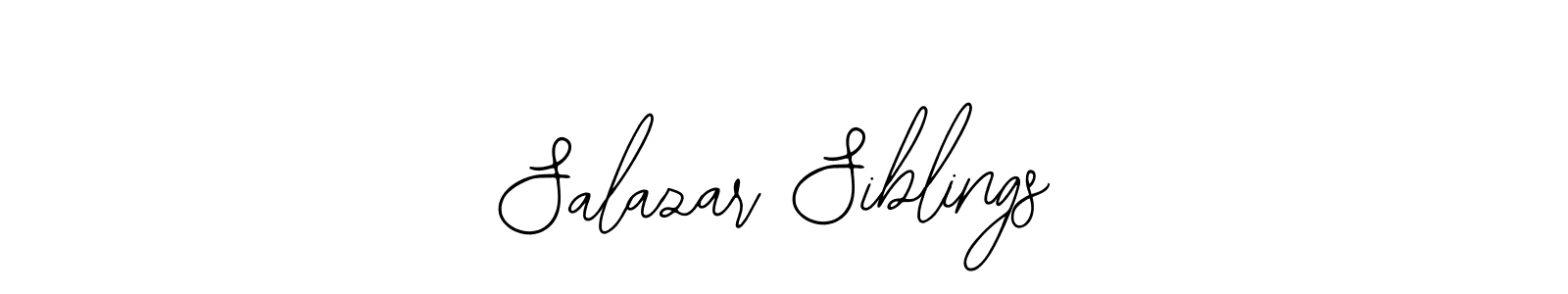 How to make Salazar Siblings signature? Bearetta-2O07w is a professional autograph style. Create handwritten signature for Salazar Siblings name. Salazar Siblings signature style 12 images and pictures png