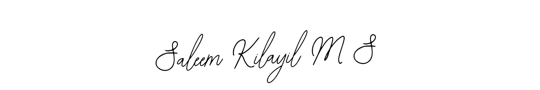 The best way (Bearetta-2O07w) to make a short signature is to pick only two or three words in your name. The name Saleem Kilayil M S include a total of six letters. For converting this name. Saleem Kilayil M S signature style 12 images and pictures png