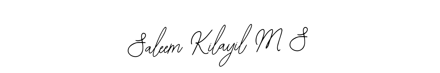 The best way (Bearetta-2O07w) to make a short signature is to pick only two or three words in your name. The name Saleem Kilayil M S include a total of six letters. For converting this name. Saleem Kilayil M S signature style 12 images and pictures png