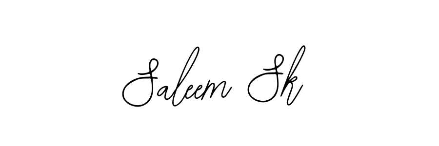 You should practise on your own different ways (Bearetta-2O07w) to write your name (Saleem Sk) in signature. don't let someone else do it for you. Saleem Sk signature style 12 images and pictures png