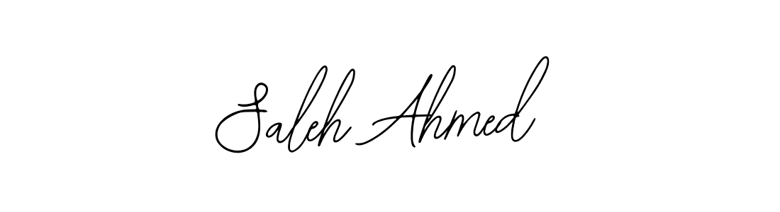 Use a signature maker to create a handwritten signature online. With this signature software, you can design (Bearetta-2O07w) your own signature for name Saleh Ahmed. Saleh Ahmed signature style 12 images and pictures png
