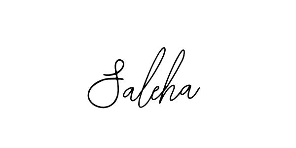 Use a signature maker to create a handwritten signature online. With this signature software, you can design (Bearetta-2O07w) your own signature for name Saleha. Saleha signature style 12 images and pictures png