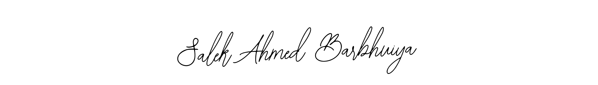 The best way (Bearetta-2O07w) to make a short signature is to pick only two or three words in your name. The name Salek Ahmed Barbhuiya include a total of six letters. For converting this name. Salek Ahmed Barbhuiya signature style 12 images and pictures png