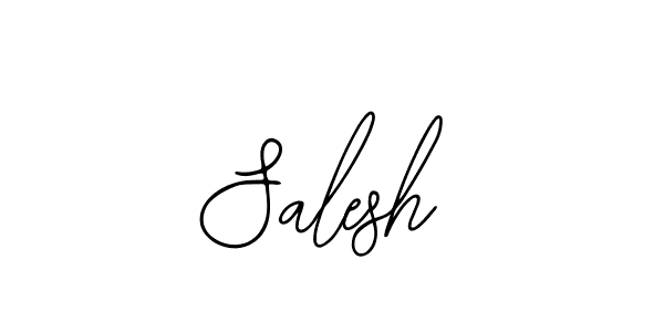 How to make Salesh name signature. Use Bearetta-2O07w style for creating short signs online. This is the latest handwritten sign. Salesh signature style 12 images and pictures png