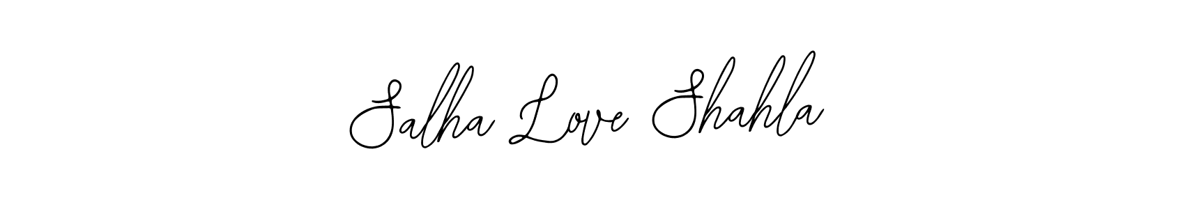This is the best signature style for the Salha Love Shahla name. Also you like these signature font (Bearetta-2O07w). Mix name signature. Salha Love Shahla signature style 12 images and pictures png