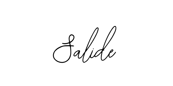 You should practise on your own different ways (Bearetta-2O07w) to write your name (Salide) in signature. don't let someone else do it for you. Salide signature style 12 images and pictures png