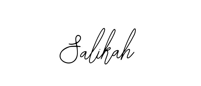 Use a signature maker to create a handwritten signature online. With this signature software, you can design (Bearetta-2O07w) your own signature for name Salikah. Salikah signature style 12 images and pictures png