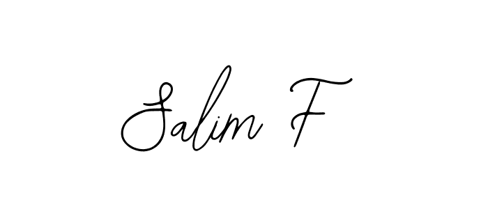 How to make Salim F name signature. Use Bearetta-2O07w style for creating short signs online. This is the latest handwritten sign. Salim F signature style 12 images and pictures png