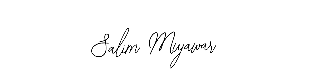 How to make Salim Mujawar name signature. Use Bearetta-2O07w style for creating short signs online. This is the latest handwritten sign. Salim Mujawar signature style 12 images and pictures png