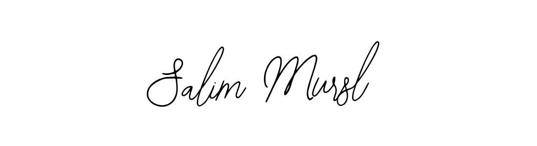 How to make Salim Mursl name signature. Use Bearetta-2O07w style for creating short signs online. This is the latest handwritten sign. Salim Mursl signature style 12 images and pictures png