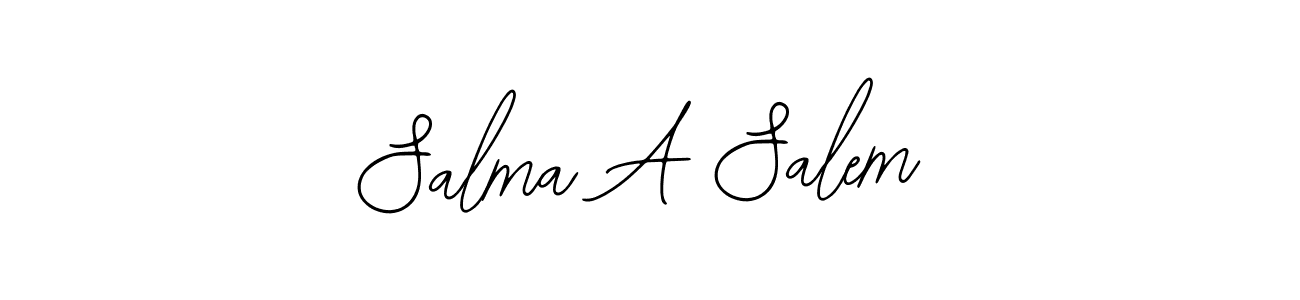 How to make Salma A Salem name signature. Use Bearetta-2O07w style for creating short signs online. This is the latest handwritten sign. Salma A Salem signature style 12 images and pictures png