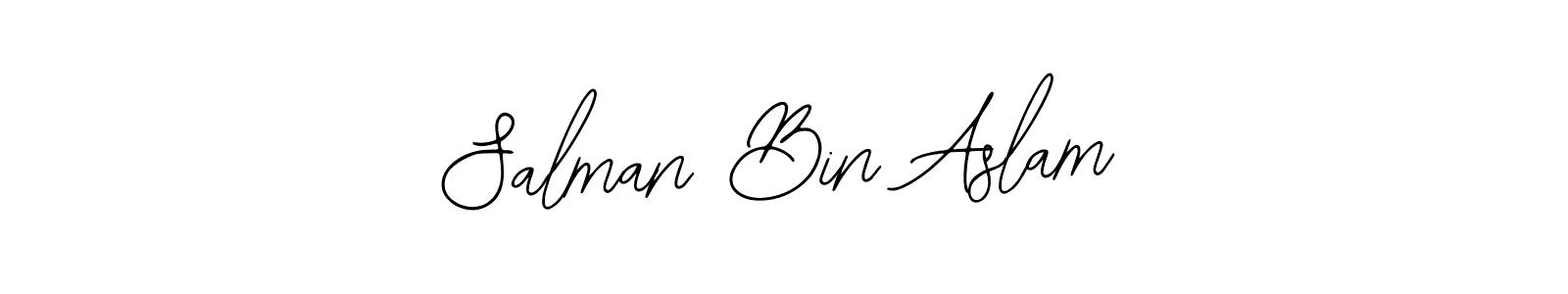 This is the best signature style for the Salman Bin Aslam name. Also you like these signature font (Bearetta-2O07w). Mix name signature. Salman Bin Aslam signature style 12 images and pictures png