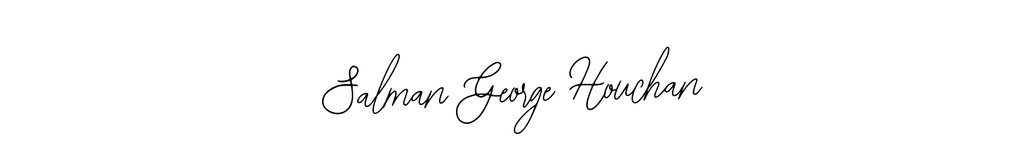 You should practise on your own different ways (Bearetta-2O07w) to write your name (Salman George Houchan) in signature. don't let someone else do it for you. Salman George Houchan signature style 12 images and pictures png