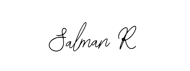 You should practise on your own different ways (Bearetta-2O07w) to write your name (Salman R) in signature. don't let someone else do it for you. Salman R signature style 12 images and pictures png