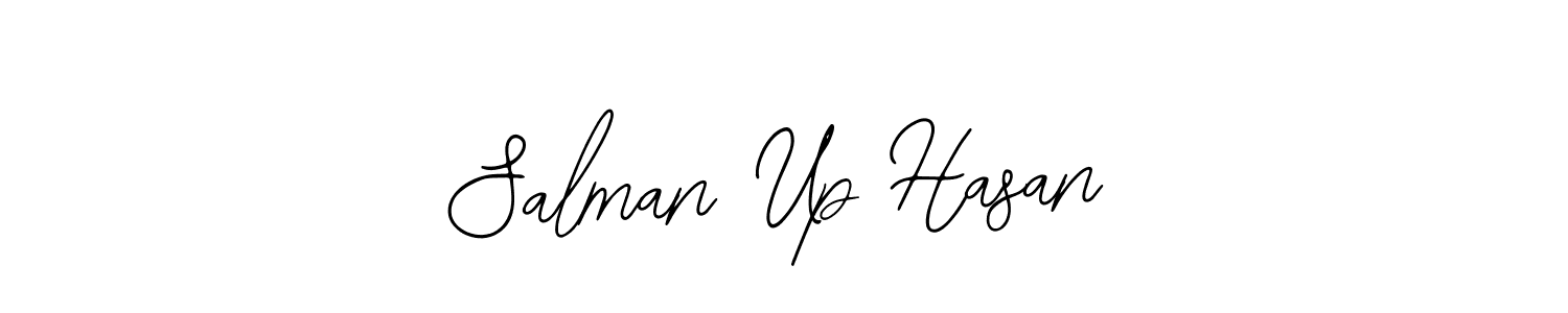 How to make Salman Up Hasan name signature. Use Bearetta-2O07w style for creating short signs online. This is the latest handwritten sign. Salman Up Hasan signature style 12 images and pictures png