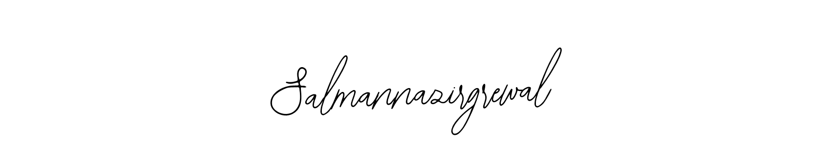 How to make Salmannazirgrewal name signature. Use Bearetta-2O07w style for creating short signs online. This is the latest handwritten sign. Salmannazirgrewal signature style 12 images and pictures png
