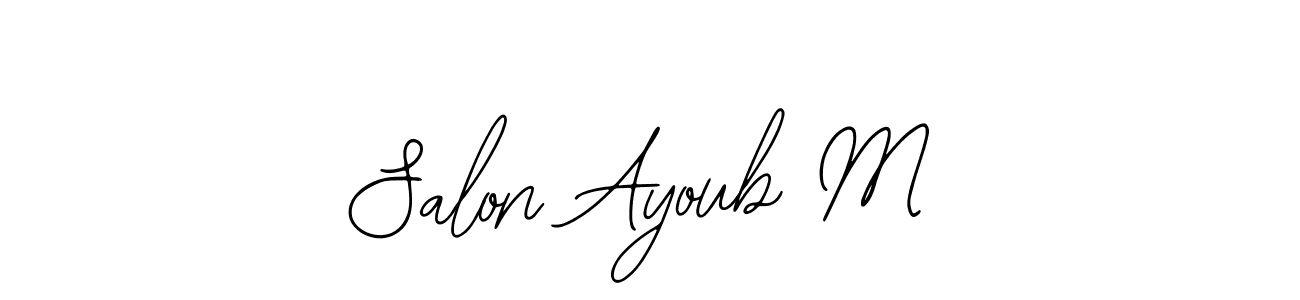 How to Draw Salon Ayoub M signature style? Bearetta-2O07w is a latest design signature styles for name Salon Ayoub M. Salon Ayoub M signature style 12 images and pictures png