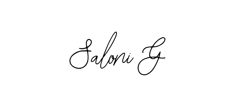 Use a signature maker to create a handwritten signature online. With this signature software, you can design (Bearetta-2O07w) your own signature for name Saloni G. Saloni G signature style 12 images and pictures png