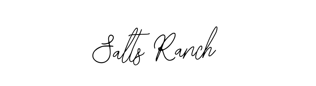 Design your own signature with our free online signature maker. With this signature software, you can create a handwritten (Bearetta-2O07w) signature for name Salts Ranch. Salts Ranch signature style 12 images and pictures png