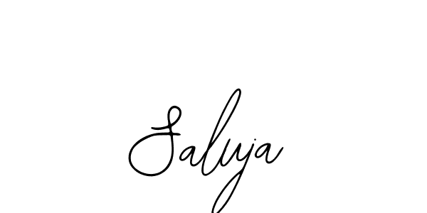 The best way (Bearetta-2O07w) to make a short signature is to pick only two or three words in your name. The name Saluja include a total of six letters. For converting this name. Saluja signature style 12 images and pictures png